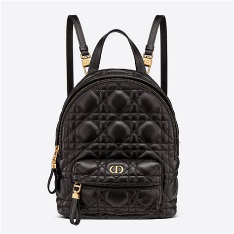 mini dior backpack black cannage lambskin|christian Dior cannage bag.